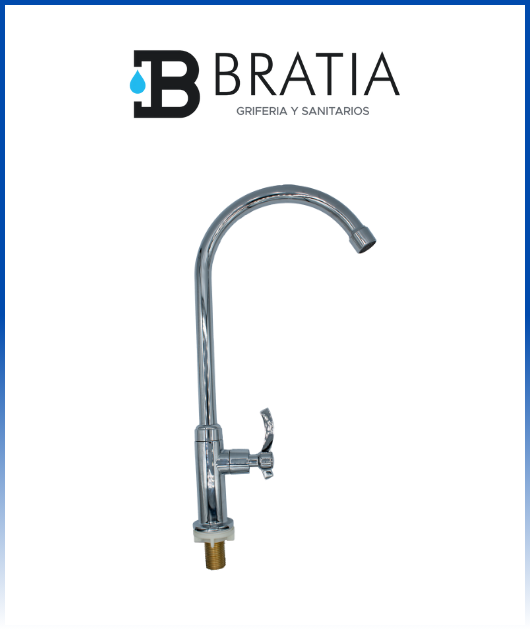 LLAVE P/COCINA MUEBLE NPL 3-M CROMADO BRATIA