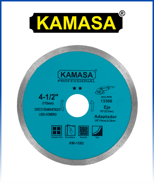 (KM1582) DISCO DIAMANTADO CONTINUO GRIS** KAMASA