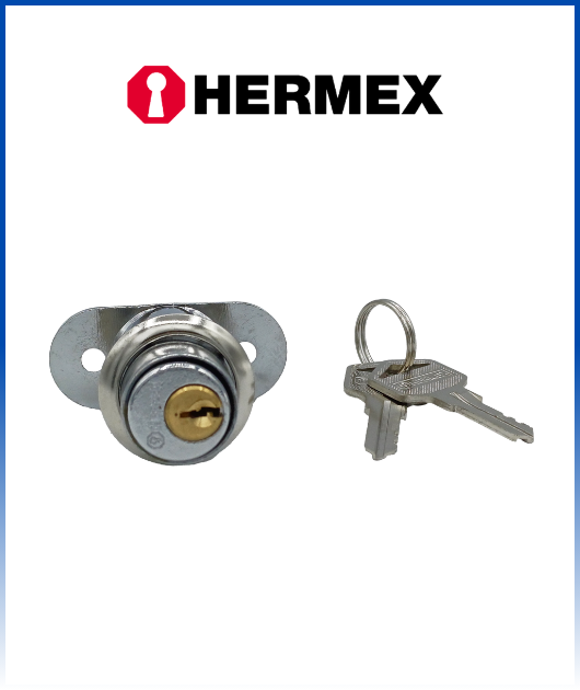 (43561) CM-20C CERRADURA PARA MUEBLE CROMADO HERMEX