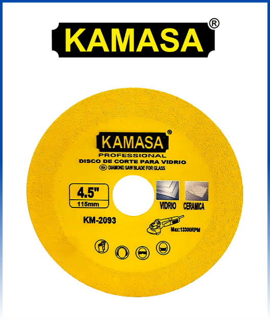 (KM2093) DISCO DIAMANTADO PARA VIDRIO 115MM KAMASA 