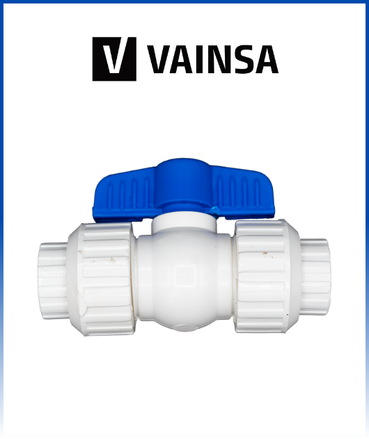 (2120VA202001) VALVULA ESF C/DBL UNION UPVC 1/2