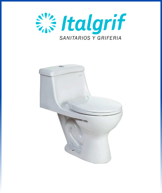 (4221SI24UC21) INODORO OP BUZIOS BLANCO C/BOTON. C/A C/COM ITALGRIF