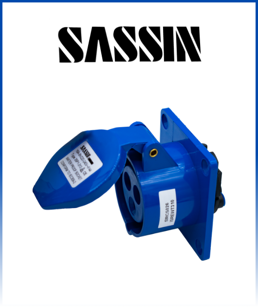 (31460) TOMA CONECTOR INDUSTRIAL 3SP1-313 2P+T 16A 220-240V SASSIN