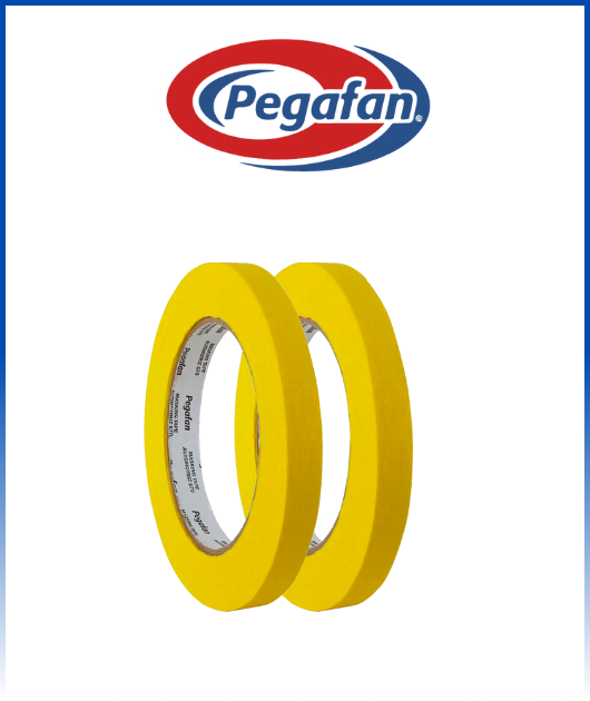 CINTA MASKING TAPE AUTOMOTRIZ AMARILLO 570 1/2 X 55YD 50M PEGAFAN