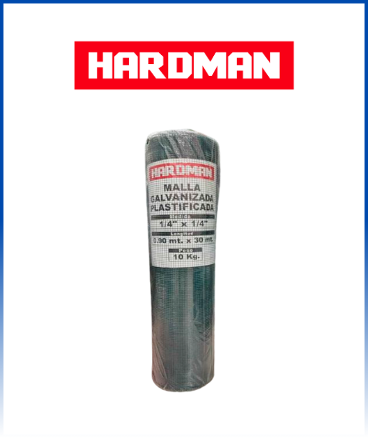 MALLA CUADRADA GALV C/PVC 1/4