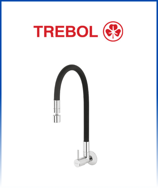 (610005718) LAVADERO LLAVE FLEX KITCHEN MEMPHIS NEGRO PARED TREBOL