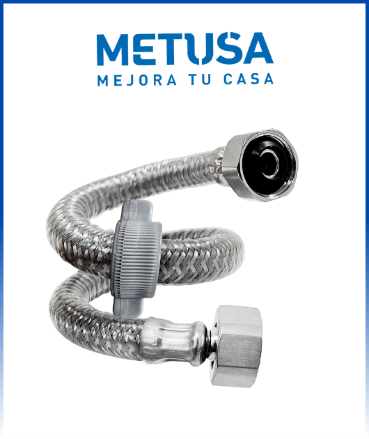 (MAST516R) TUBO ABASTO AINOX. REFORZADO ULTRAFLEX 1/2 X 1/2 X40 H-H (100)METUSA 